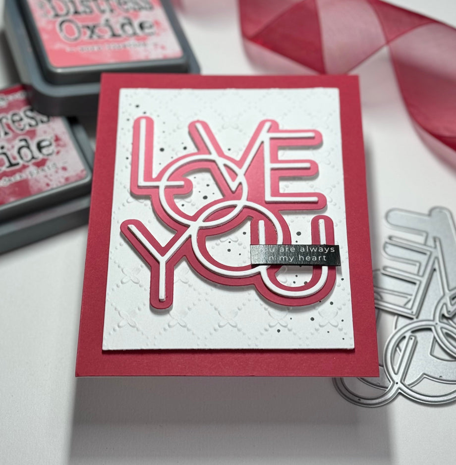 Simon Says Stamp Lined Love You Wafer Dies sssd112984 Smitten