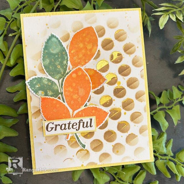 Ranger Archival Ink Pad Bright Tangelo AIP52487 Gratitude Card | color-code:ALT01