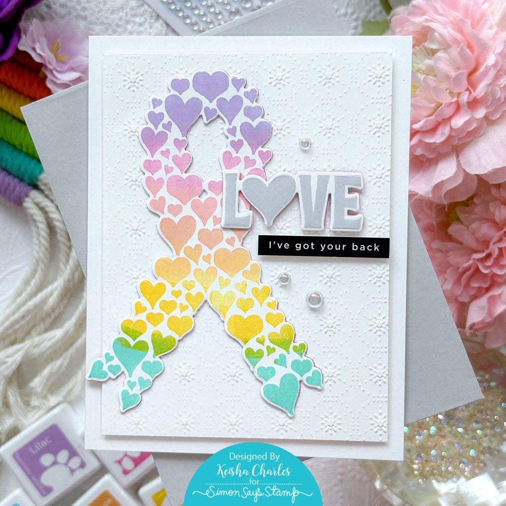 Simon Says Stamp Love Ribbon Wafer Dies sssd112981c Sweetheart Love Card