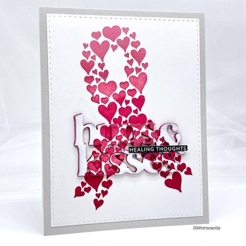 Simon Says Clear Stamps Love Ribbon sss302807c Sweetheart Love Card