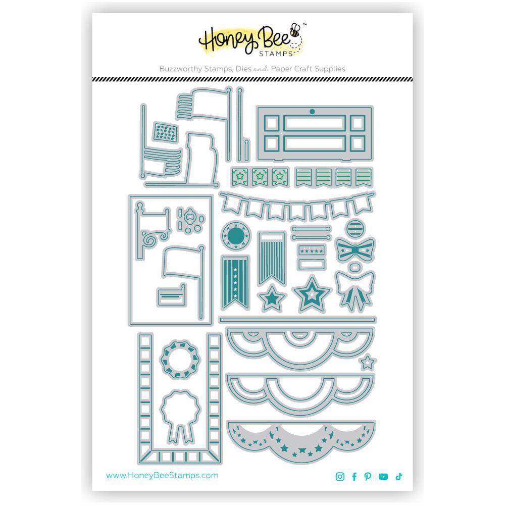 Honey Bee Lovely Layers Front Porch Summer Add-On Dies hbds-llfpsum Detailed Product Image