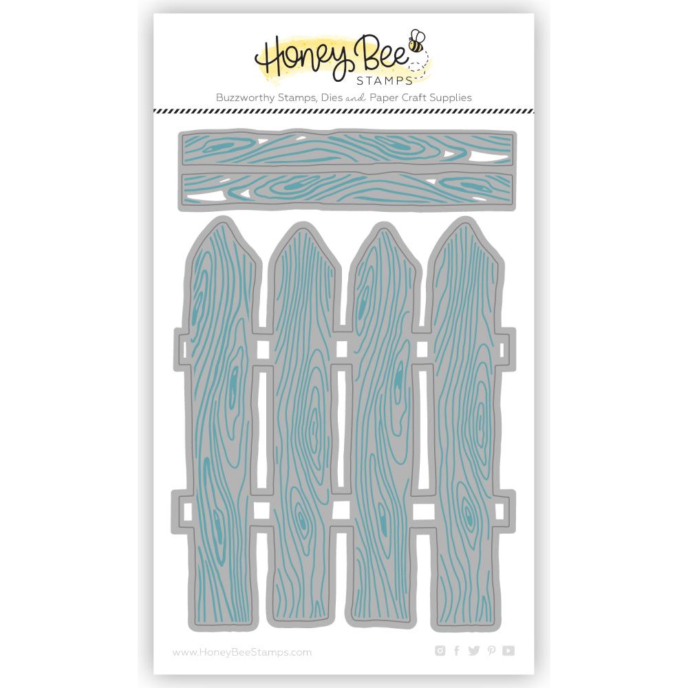 Honey Bee Lovely Layers Barn Wood Fence Dies hbds-llbwdf metal dies