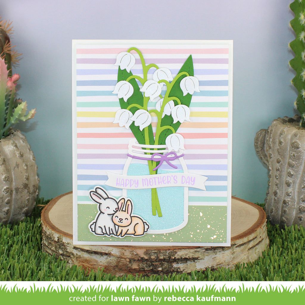 Lawn Fawn Build-A-Drink Mason Jar Add-On Dies lf3378 Happy Mother's Day