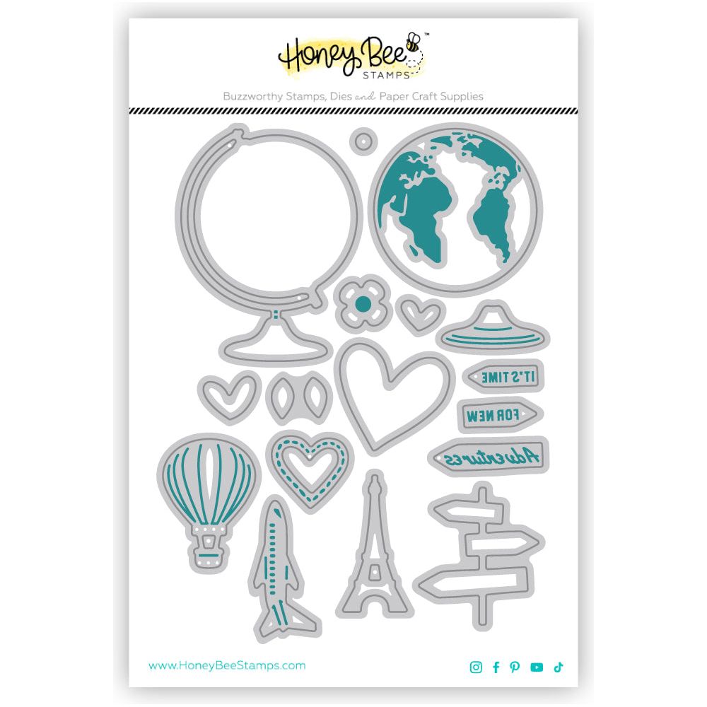 Honey Bee Lovely Layers Globe Dies hbds-llglob metal dies in pack