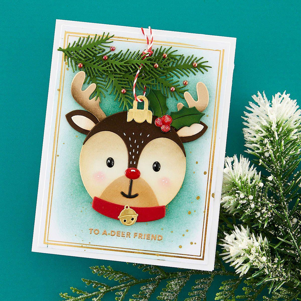 s6-223 Spellbinders Santa’s Festive Circle Crew Etched Dies deer ornament | color-code:ALT01