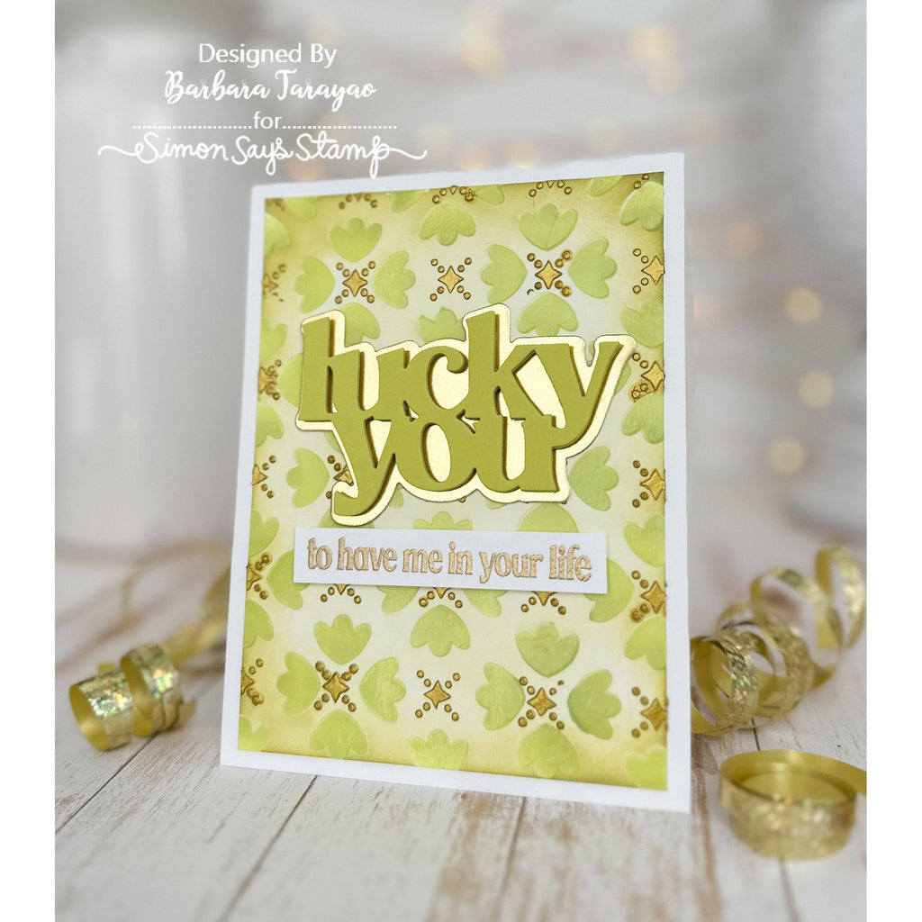 Simon Says Clear Stamps Lucky You Sentiments 3029msc Splendor Lucky Card | color-code:ALT01