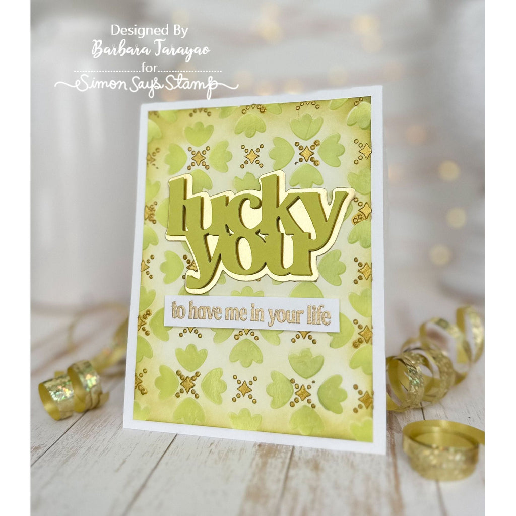 Simon Says Stamps and Dies Lucky You Sentiments set738ly Splendor Lucky You Card | color-code:ALT02