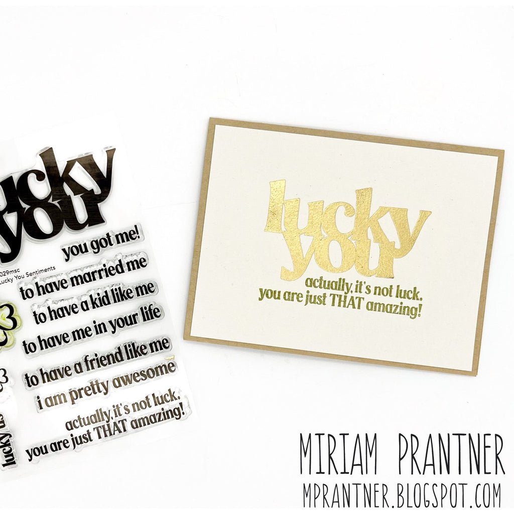 Simon Says Clear Stamps Lucky You Sentiments 3029msc Splendor Lucky Card | color-code:ALT04