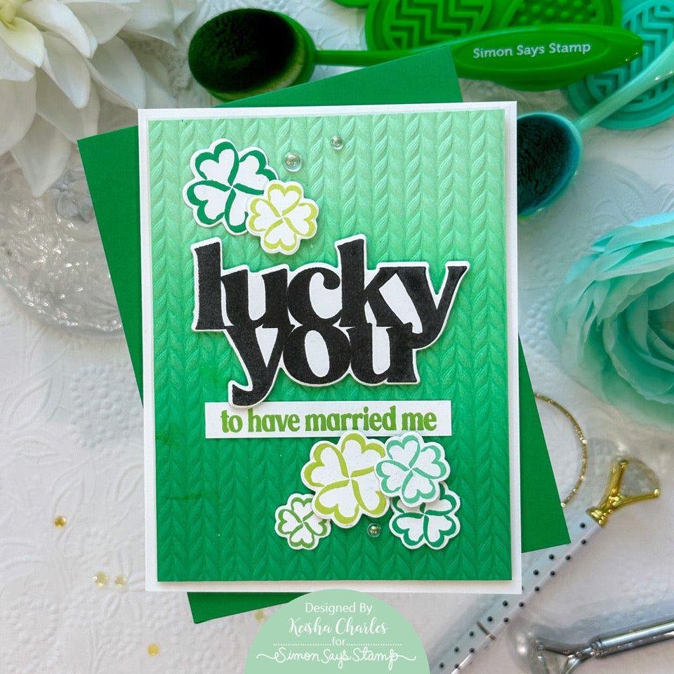 Simon Says Stamps and Dies Lucky You Sentiments set738ly Splendor Lucky You Card | color-code:ALT06