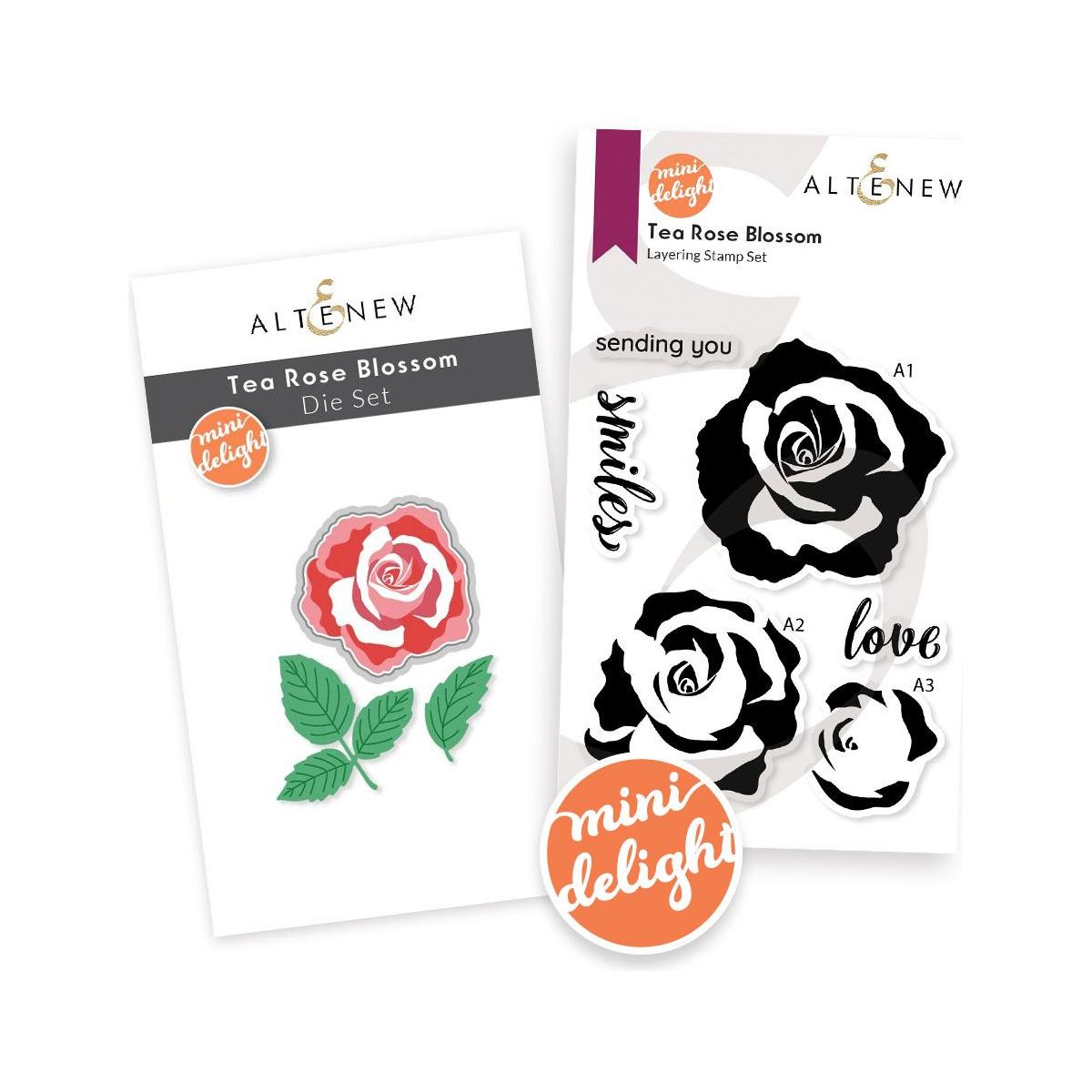 Altenew - Clear Stamps & Die bundle - Build-A-Flower: Wild Rose Layering  Stamp & Die Set