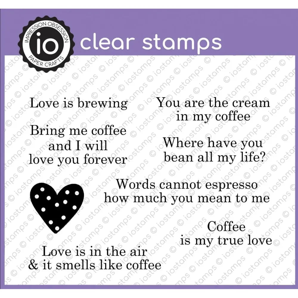 Impression Obsession Clear Stamps Coffee Love mc1218