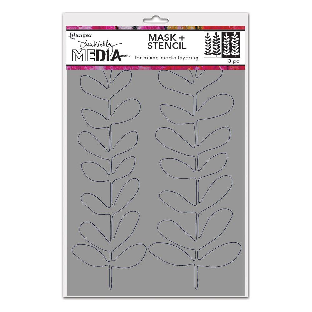 Dina Wakley Branches Redux Media Stencil Ranger mds83047