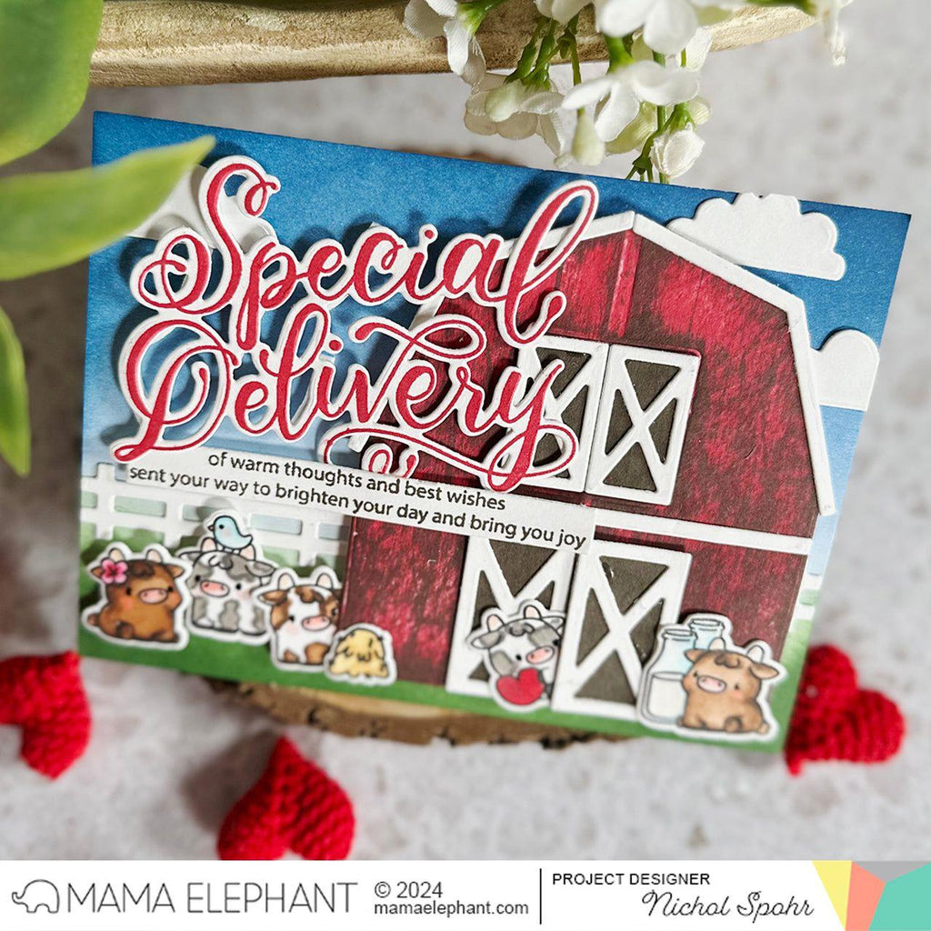 Mama Elephant Clear Stamps Little Cow Agenda farm animals | color-code:ALT02