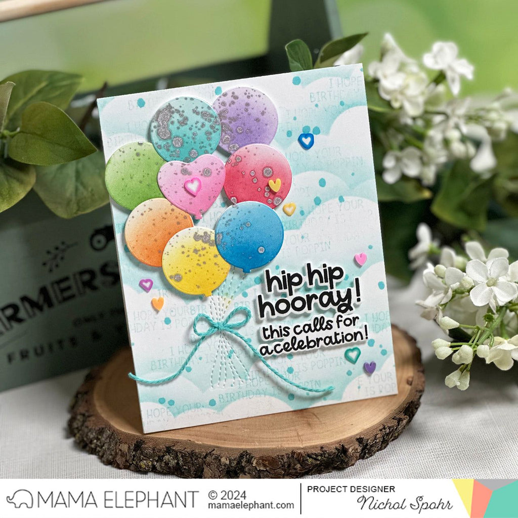 Mama Elephant Balloon Bunch Creative Steel Dies hooray | color-code:ALT01