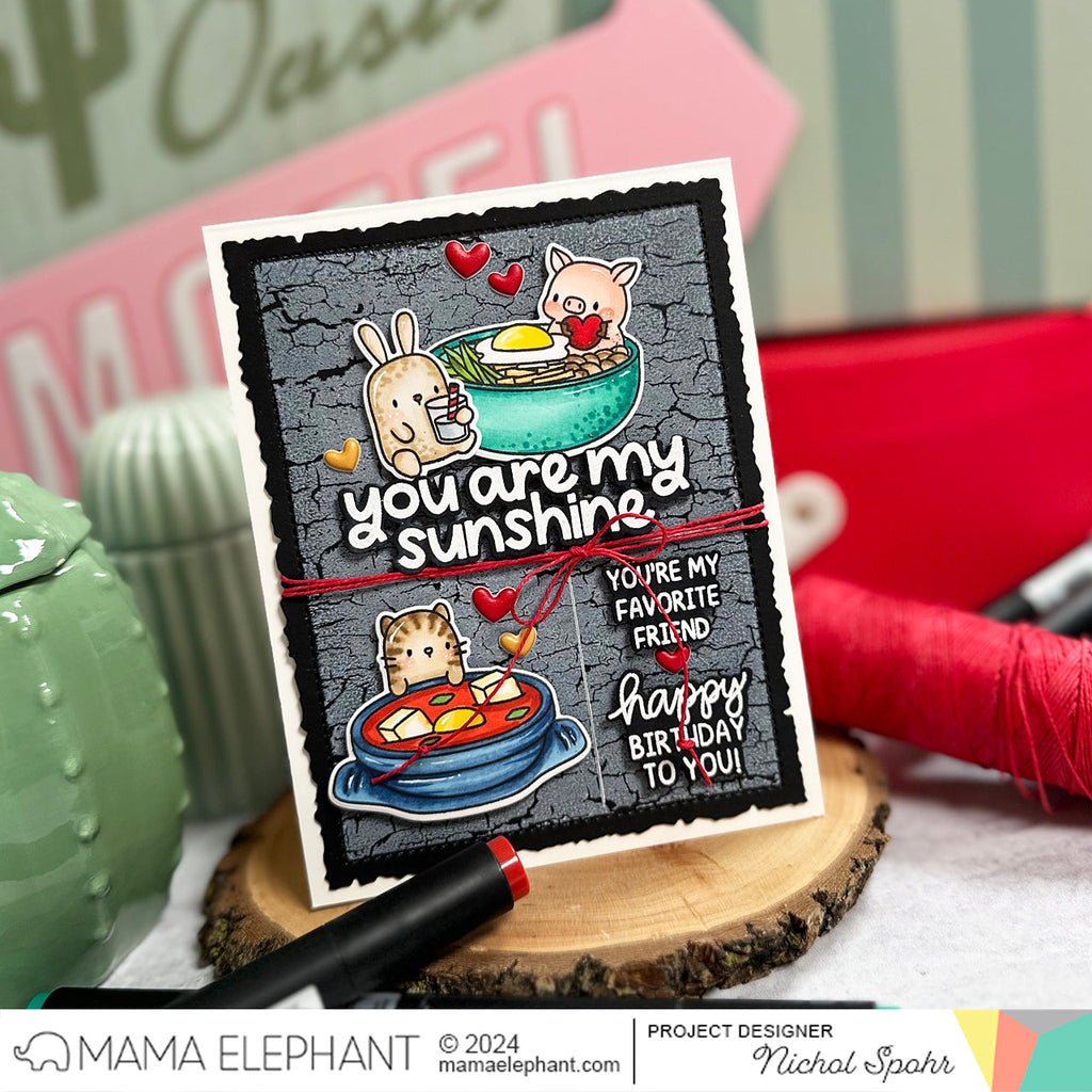 Mama Elephant Bibimbap Clear Stamps happy birthday | color-code:ALT01