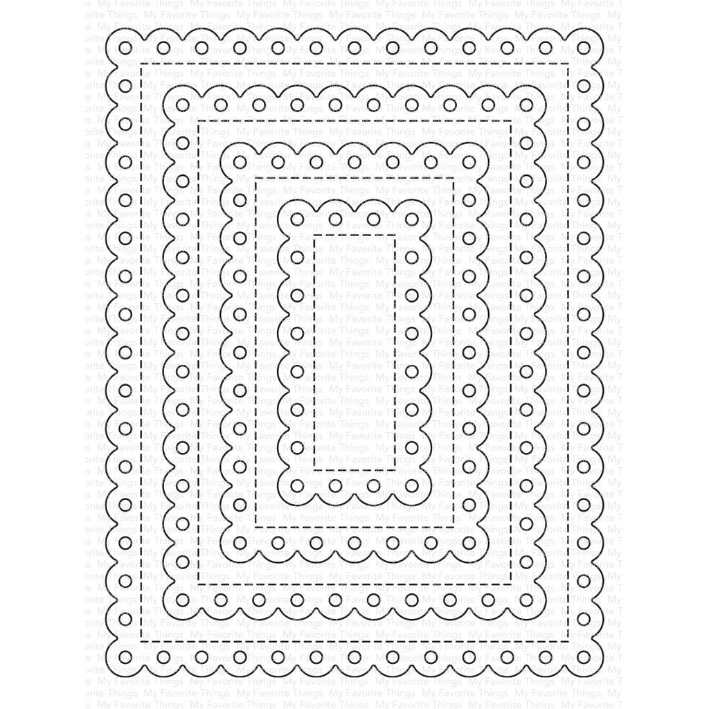 My Favorite Things Stitched Eyelet Lace Rectangle Stax Dies Die-Namics mft2740