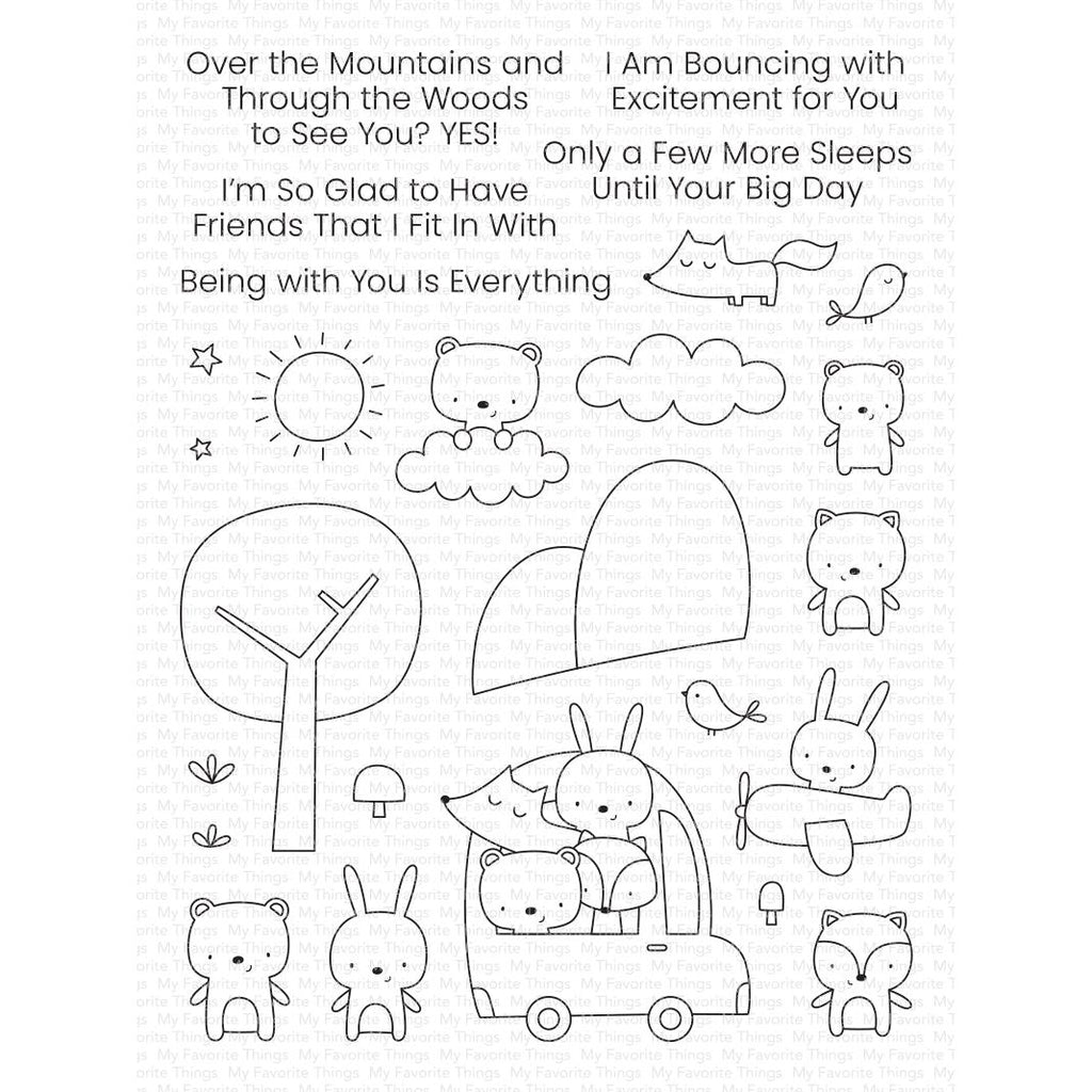 My Favorite Things I'm Glad We Fit In Clear Stamps cs790