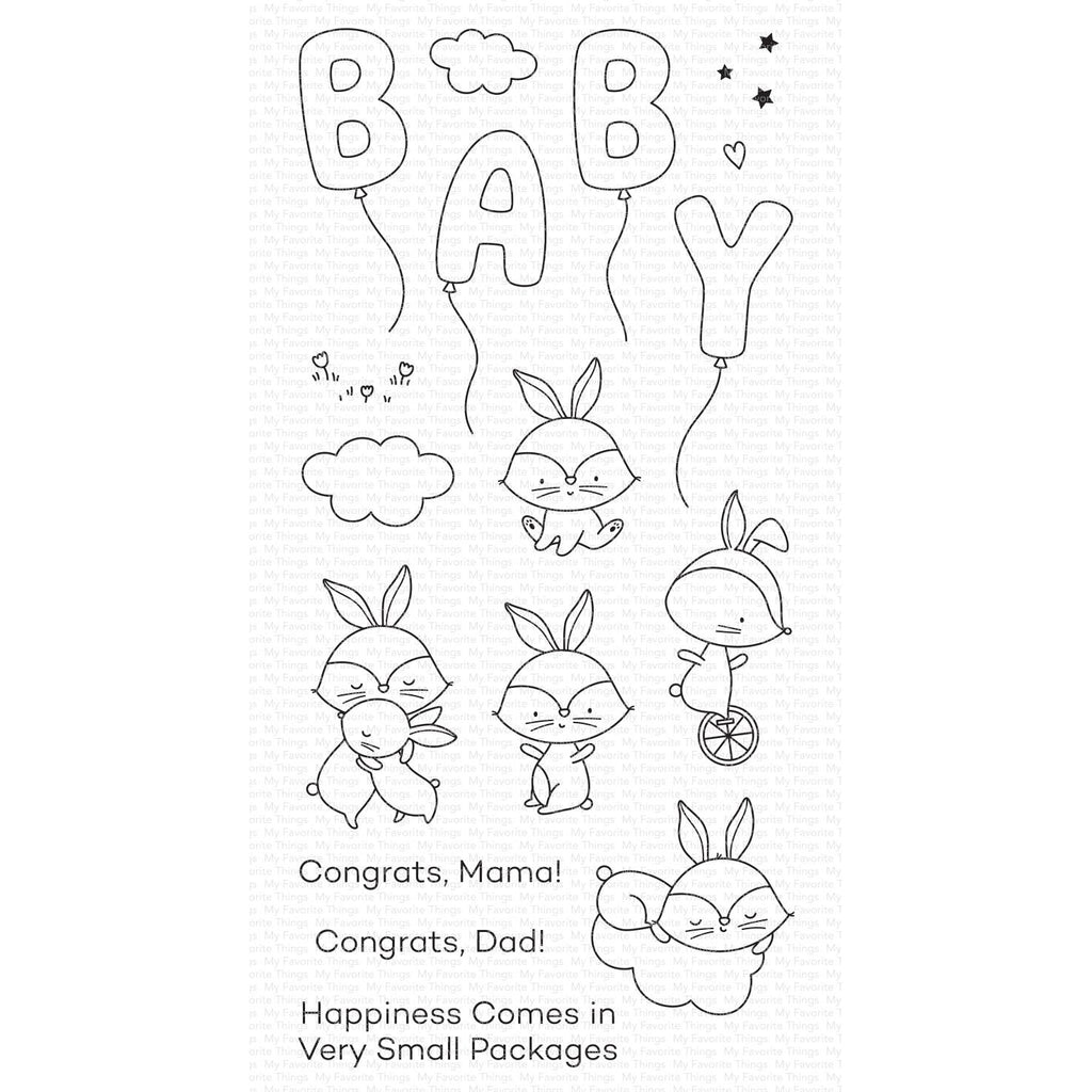 My Favorite Things Happiness Comes In Very Small Packages Clear Stamps cs859