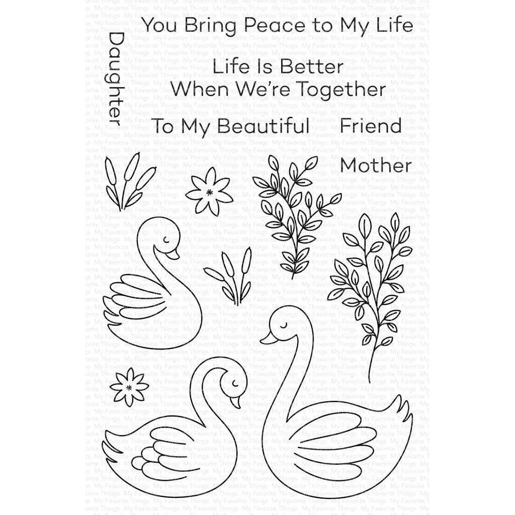 My Favorite Things Tranquil Swans Clear Stamps cs863