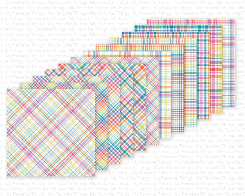 My Favorite Things Rainbow Plaid 6x6 Inch Paper Pad ep109 – Simon