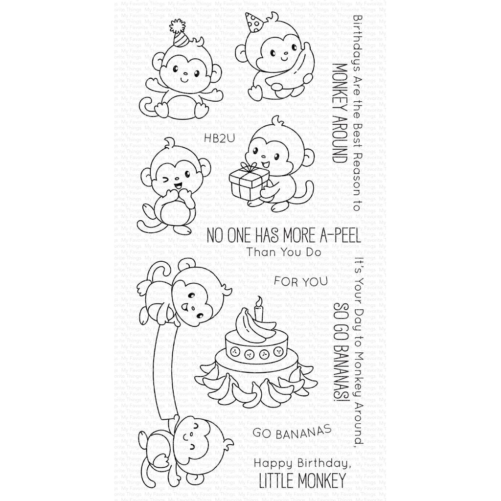 My Favorite Things Monkey Around Clear Stamps jb034