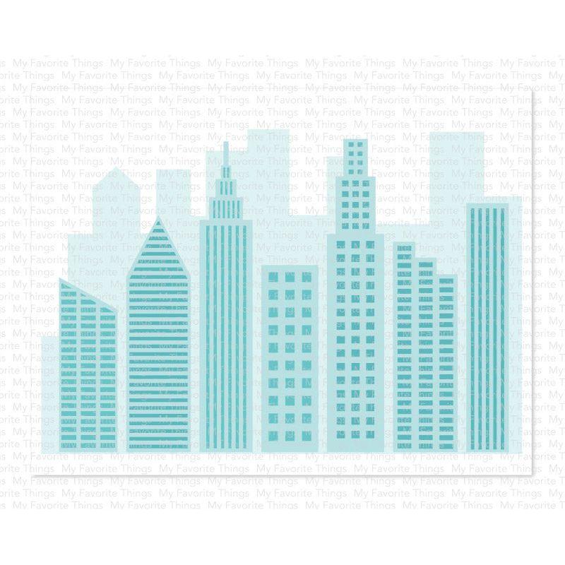 My Favorite Things Layered City Skyline Premium Stencil Set st214 Color sample