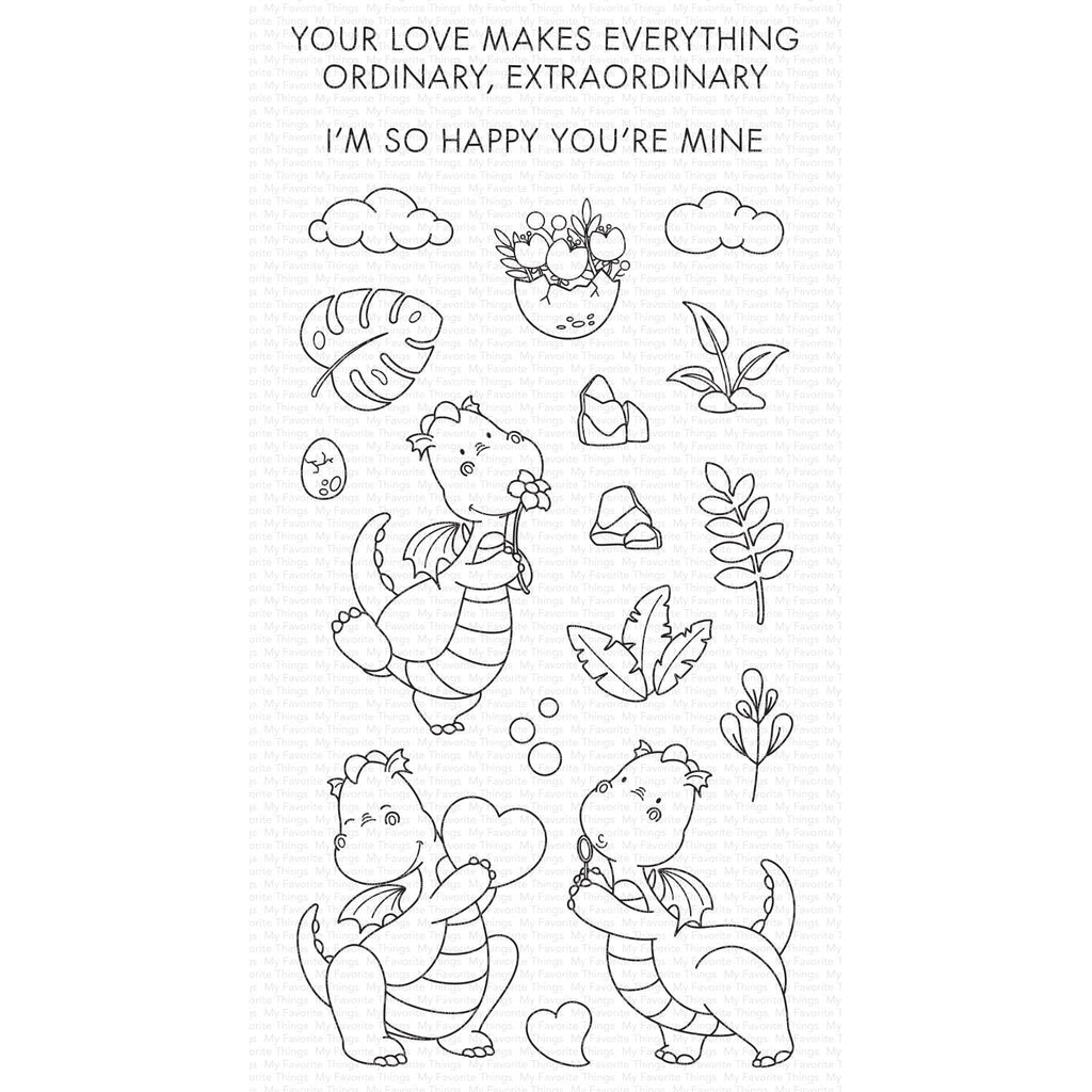 My Favorite Things Darling Dragons Clear Stamps yuzu027