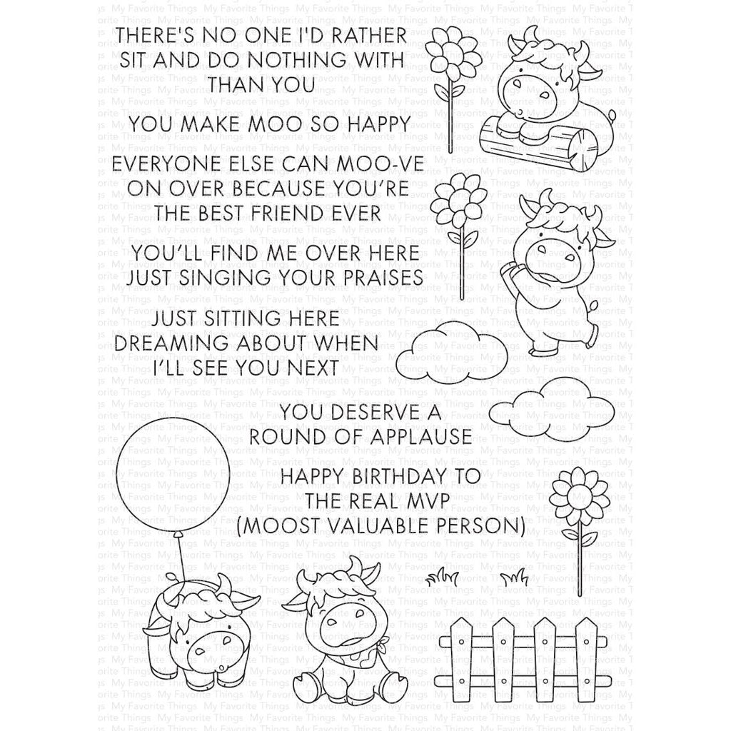 My Favorite Things You Make Moo So Happy Clear Stamps yuzu029