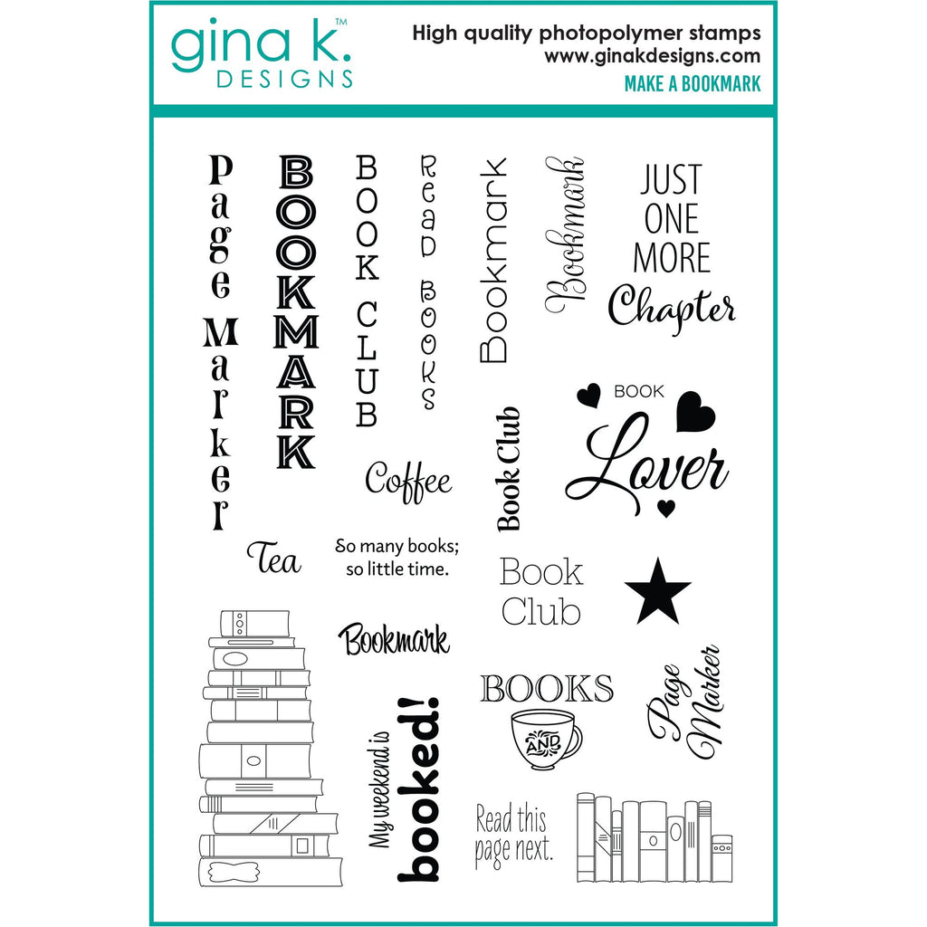 Gina K Designs Make A Bookmark Clear Stamps dw29