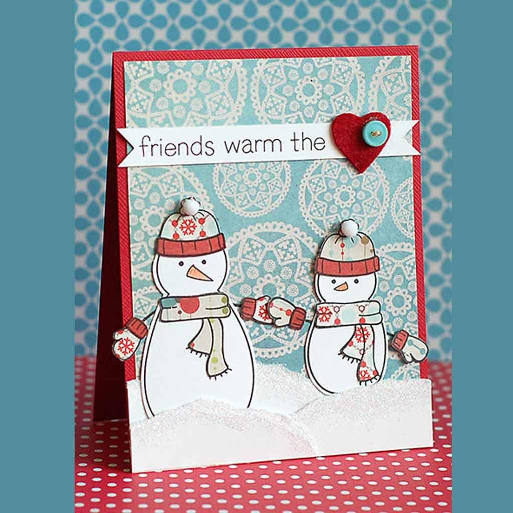 Lawn Fawn Making Frosty Friends Clear Stamps lf362 Friends Warm the Heart 