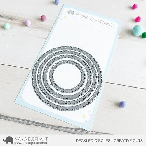 Mama Elephant Deckled Circles Creative Cuts Steel Dies