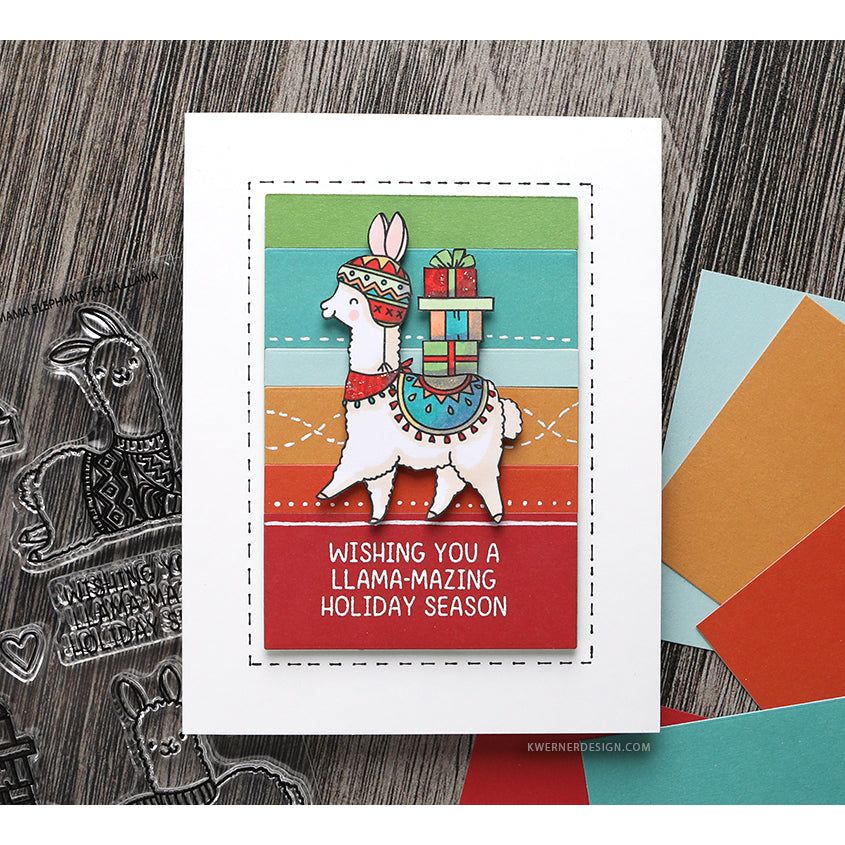 Mama Elephant Fa La Llama Clear Stamps stripes | color-code:ALT01