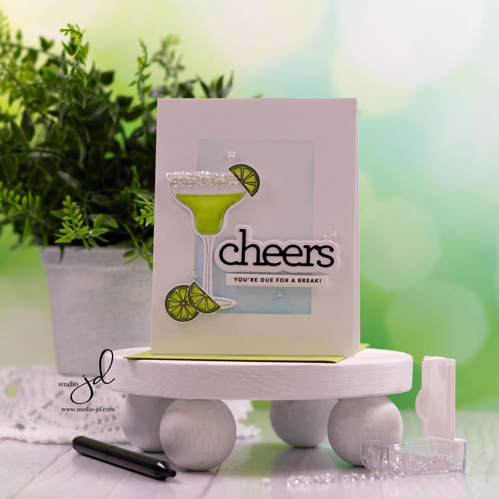 Simon Says Stamp Margarita Glass Wafer Dies 1079sd Celebrate Friend Card | color-code:ALT02