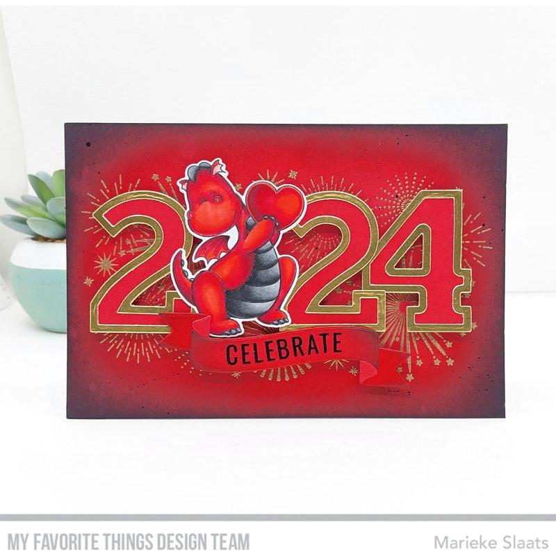 My Favorite Things Darling Dragons Clear Stamps yuzu027 Celebrate | color-code:alt2