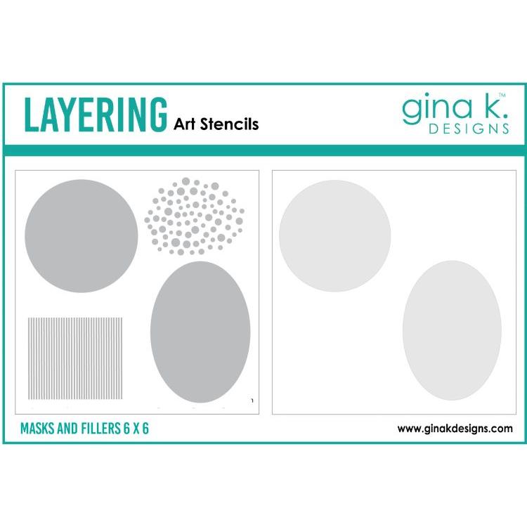 Gina K Designs Masks and Fillers Stencil Set gkdst49