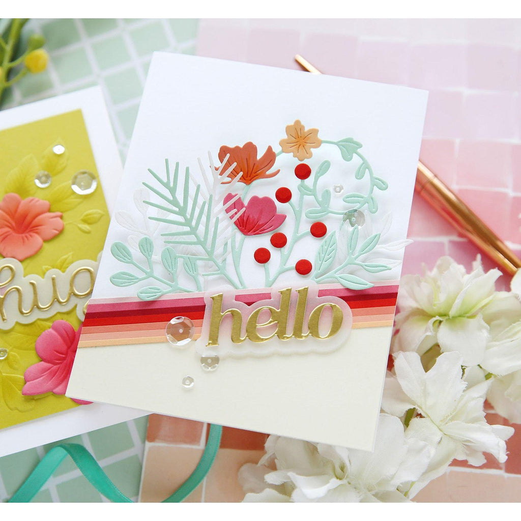 Simon Says Stamp Meadow Swag Wafer Dies s892 Be Bold Hello Card | color-code:ALT01