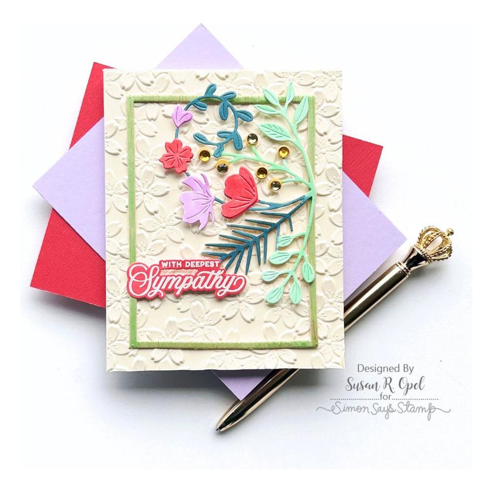 Simon Says Stamp Meadow Swag Wafer Dies s892 Be Bold Sympathy Card