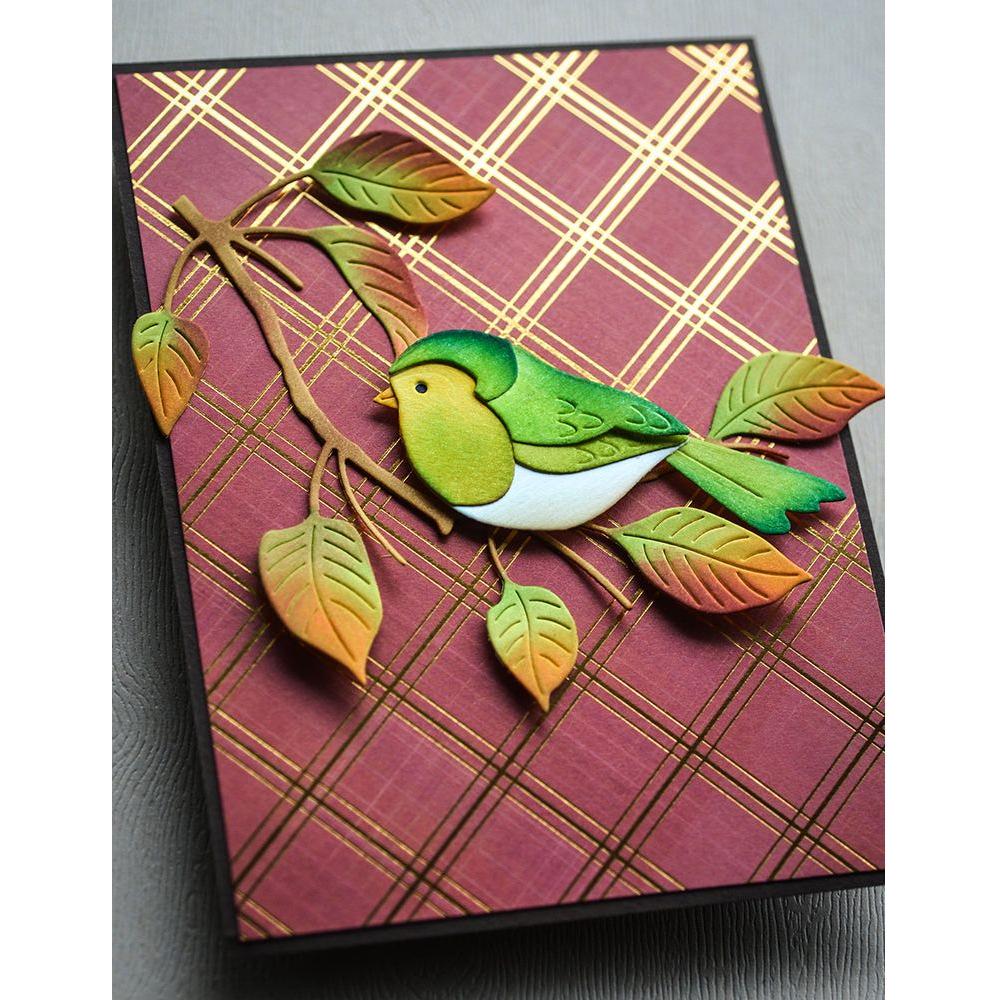 Memory Box Friendly Bird Dies 94841 plaid