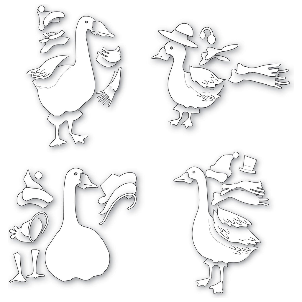 Memory Box Geese Dies Bundle line art