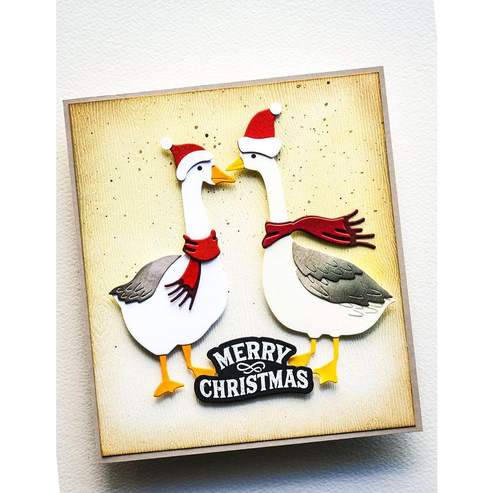 Memory Box Geese Dies Bundle merry christmas