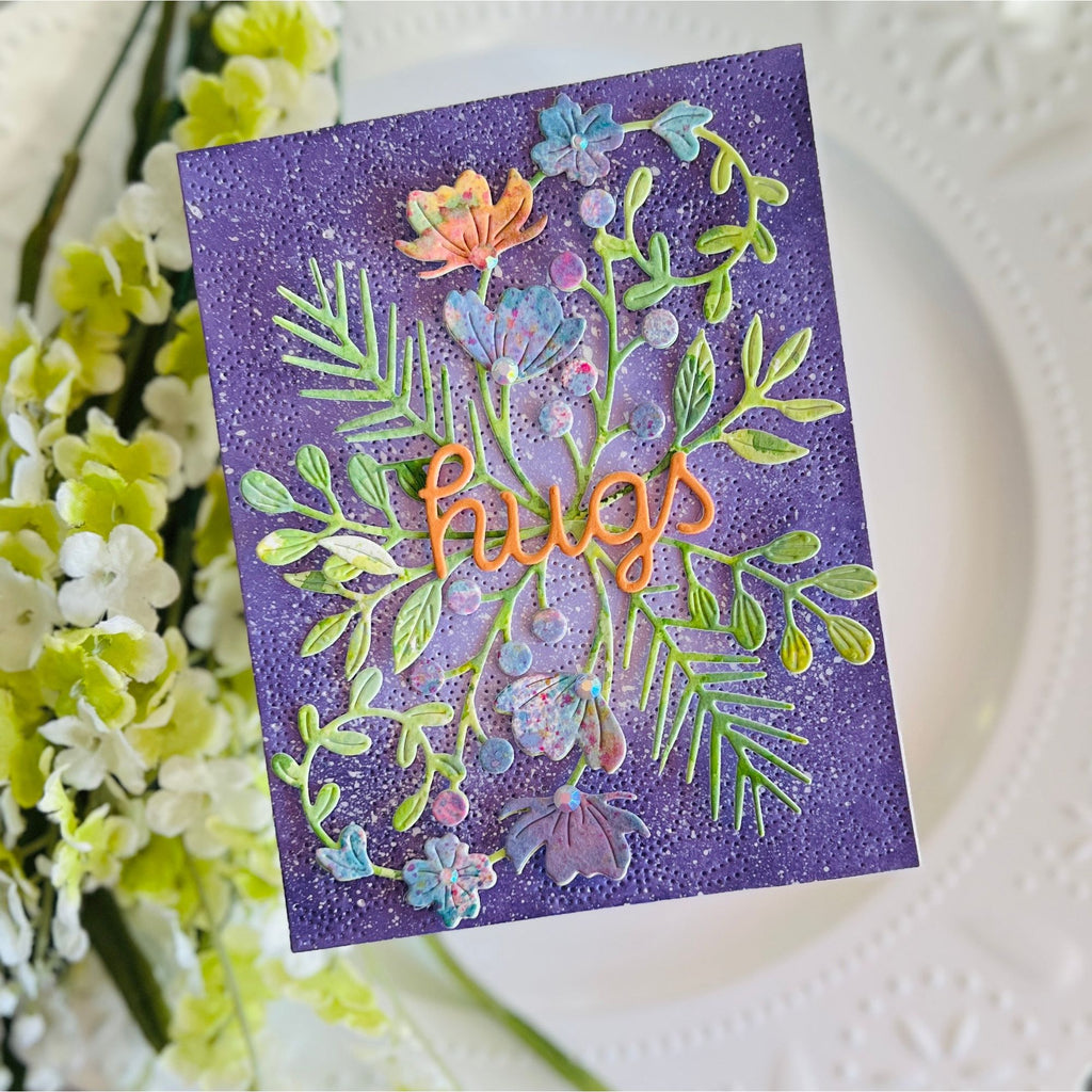 Simon Says Stamp Meadow Swag Wafer Dies s892 Be Bold Hugs Card