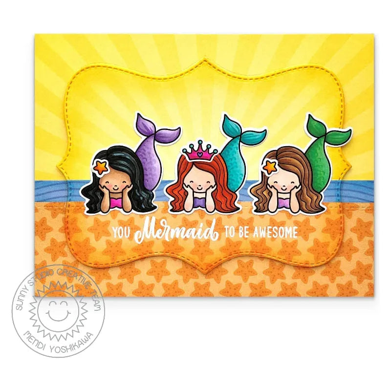 Sunny Studio Mermaid Kisses Craft Dies ssdie-370 shellfish