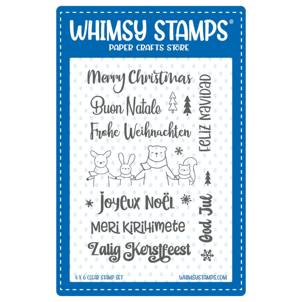 Whimsy Stamps Merry Christmas Around the World Clear Stamps cwsd228a