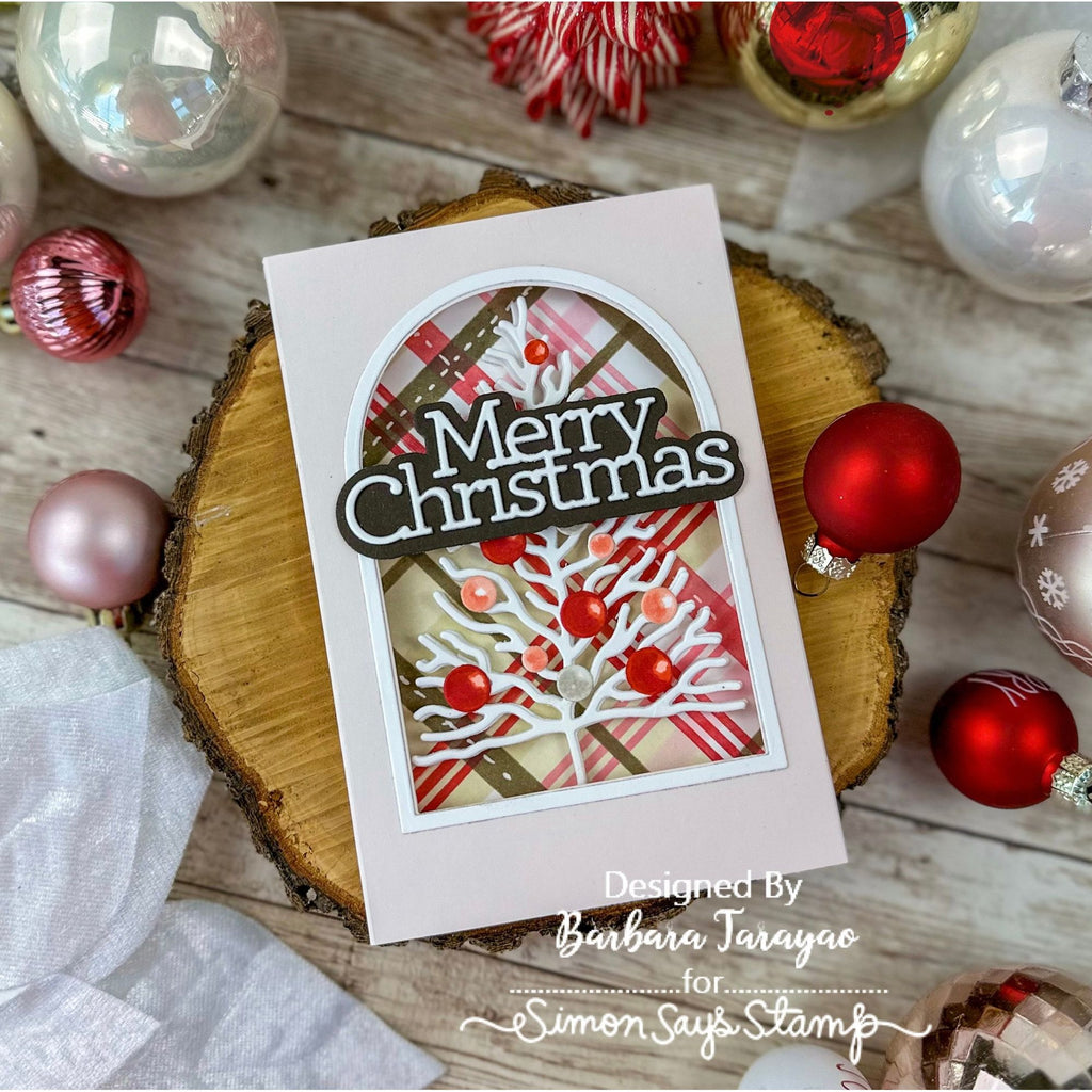 CZ Design Merry Christmas Wafer Dies czd248 Sweet Wishes Christmas Card