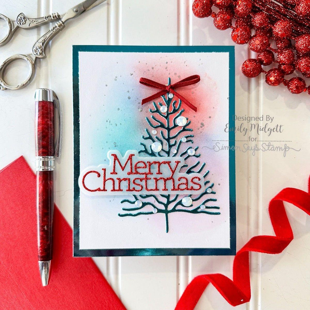 CZ Design Merry Christmas Wafer Dies czd248 Sweet Wishes Christmas Card | color-code:ALT03