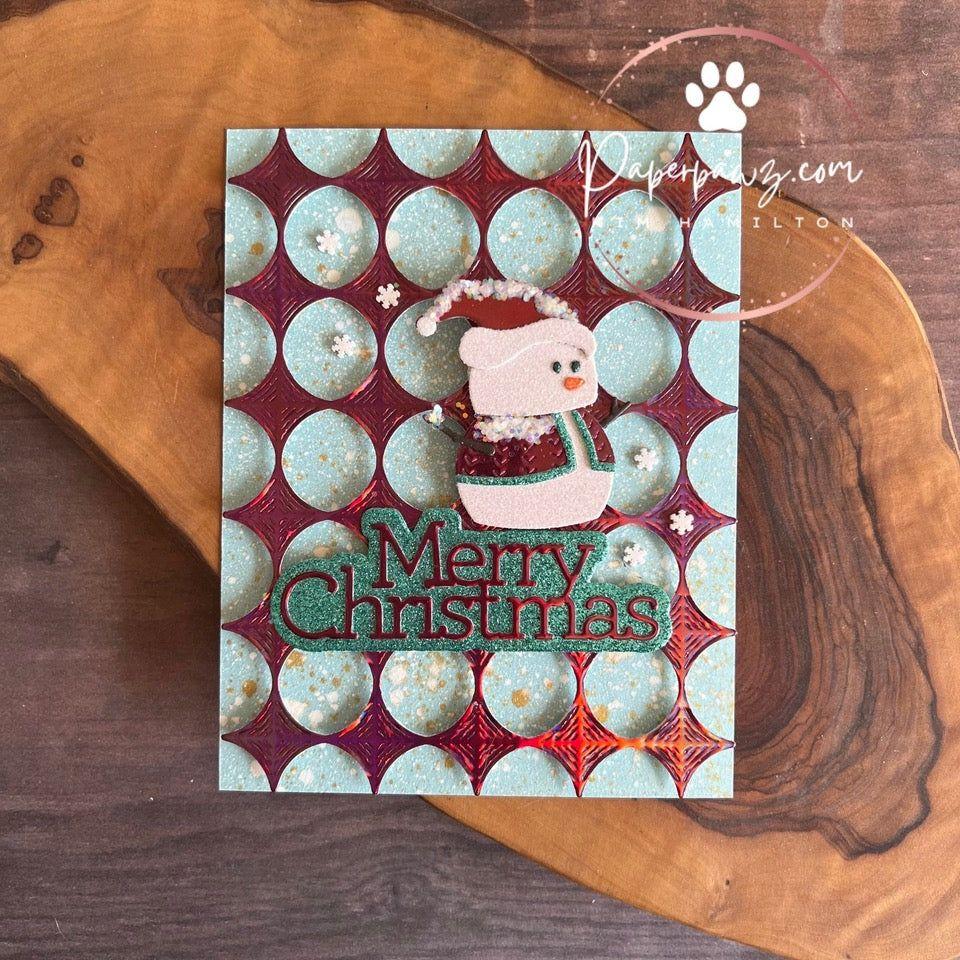 CZ Design Merry Christmas Wafer Dies czd248 Sweet Wishes Christmas Card