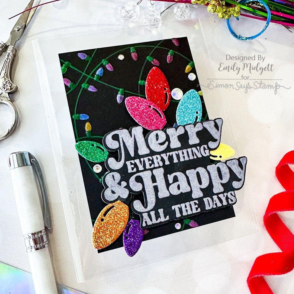 Simon Says Clear Stamps Merry Everything 1099msc Sweet Wishes Merry Everything Card | color-code:ALT01