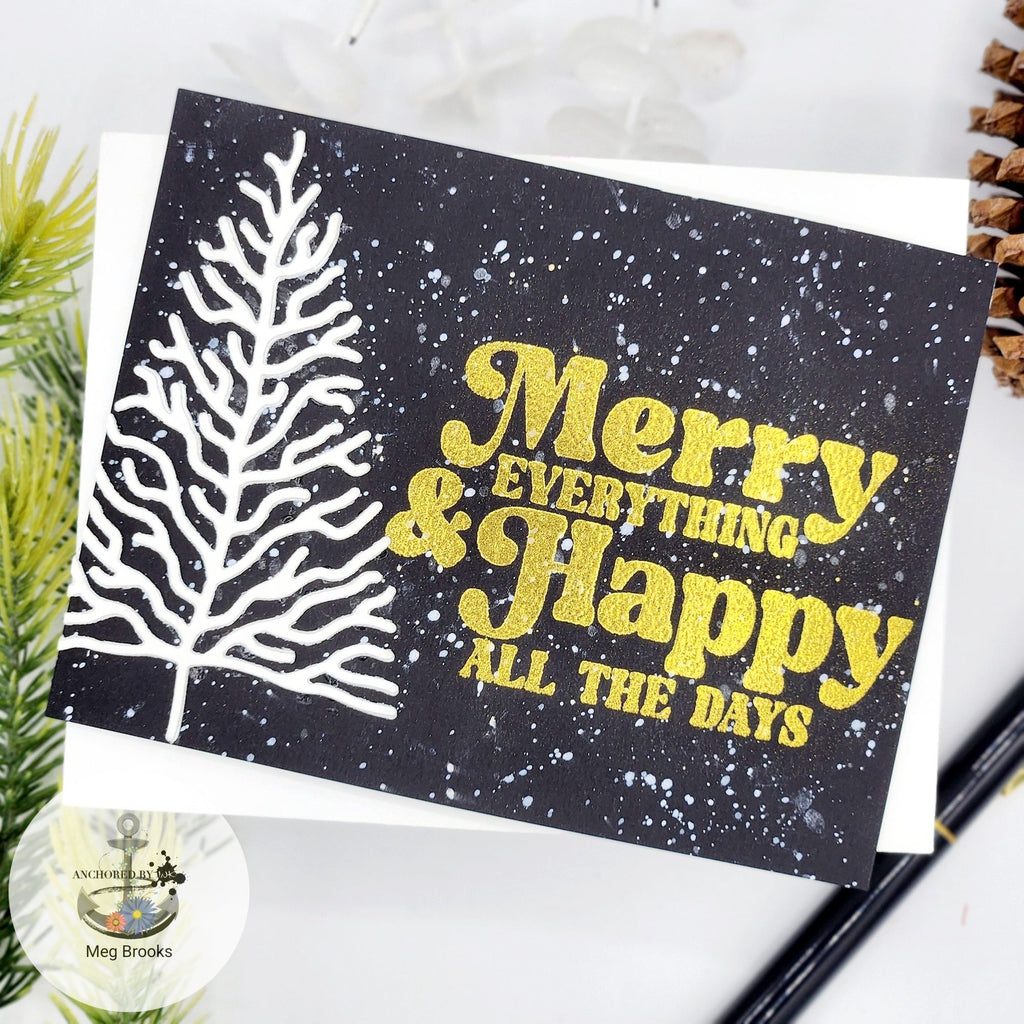 Simon Says Clear Stamps Merry Everything 1099msc Sweet Wishes Merry Everything Card