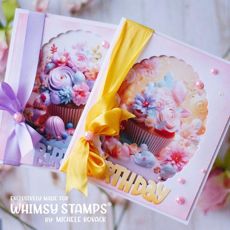 Whimsy Stamps Creative Cupcakes Quick Card Fronts Papers wsqcf-14 birthday