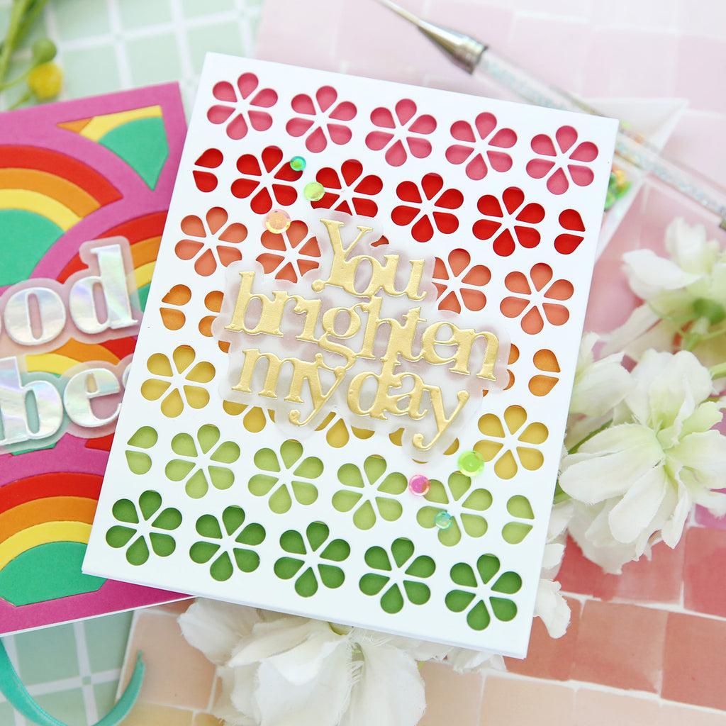 Simon Says Stamp Mini Fab Floral Plate Wafer Die s934 Sunny Vibes You Brighten My Day Card | color-code:ALT01